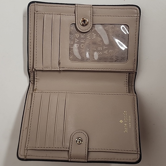 Kate Spade Vintage Gray/taupe Leather compact Wallet. Minimalist. - Picture 5 of 8